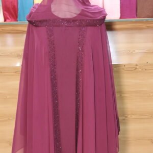 Premium DMC Stone Hooded Abaya with Integrated Cap (DMH01052)
