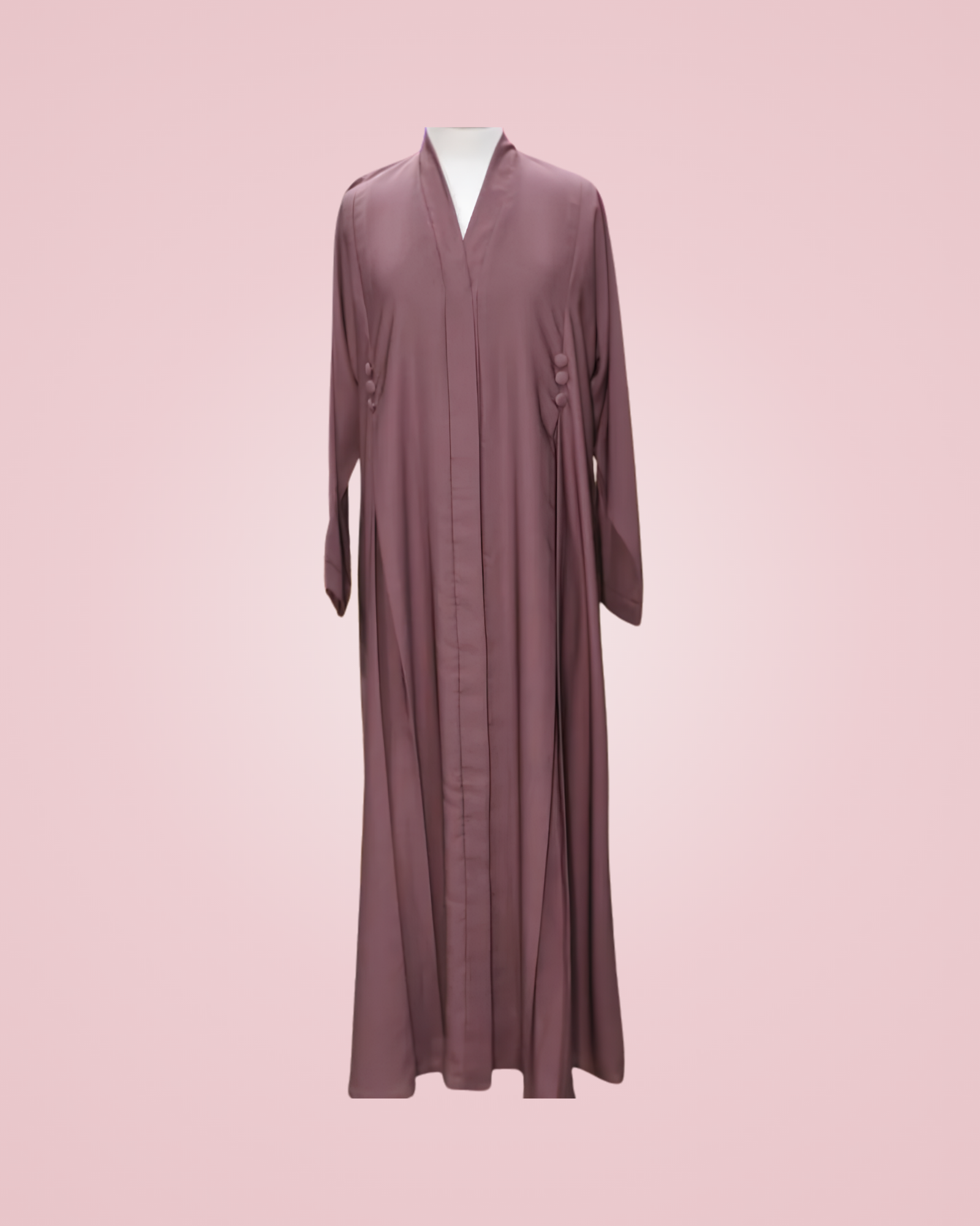 Elegant 6 Button Nida Fabric Jubba Abaya for Women - Image 3