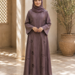 DMC Phool Karahi Premium Zoom Fabric Abaya for Women