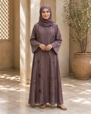 DMC Phool Karahi Premium Zoom Fabric Abaya for Women