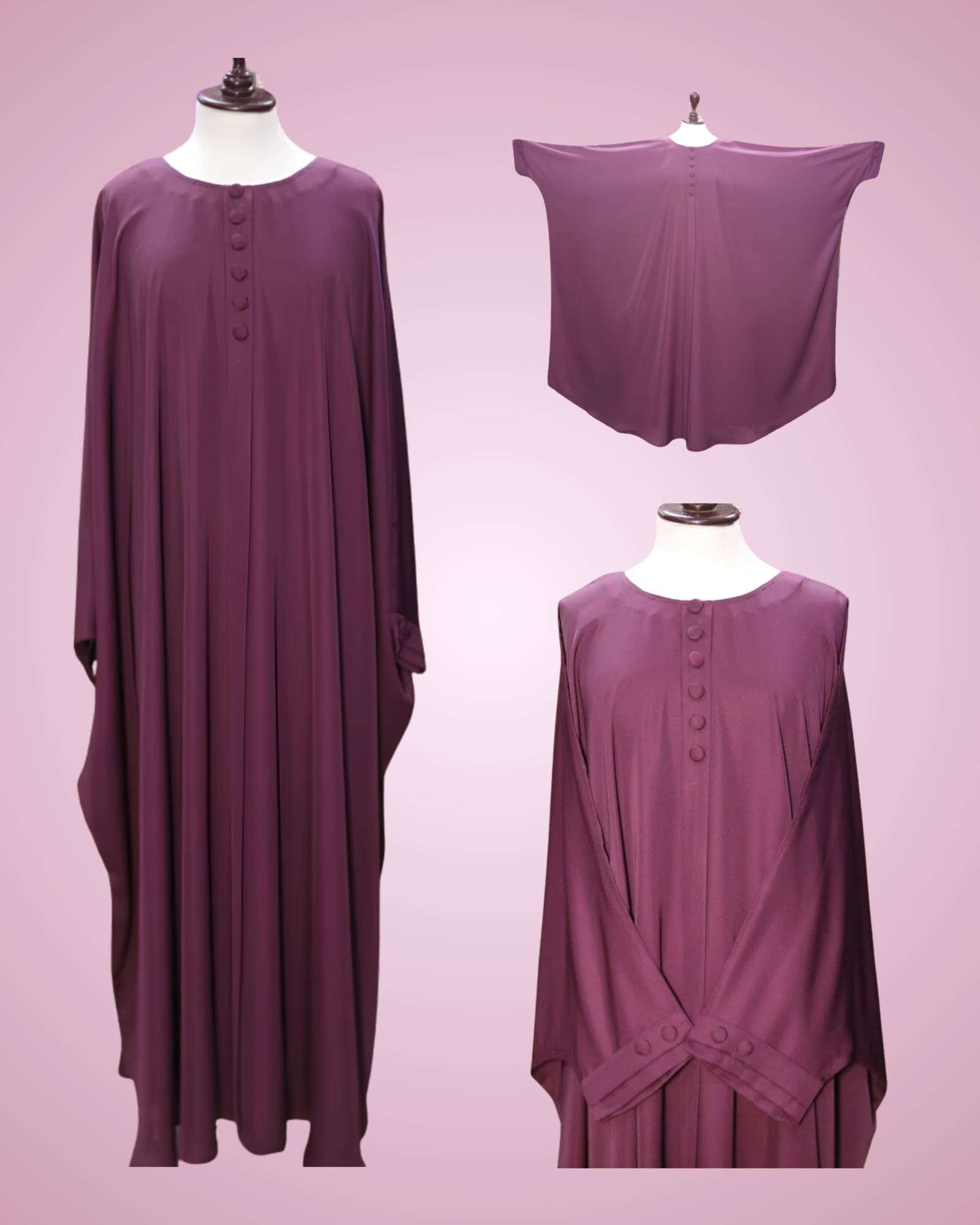 Elegant 14 Button Front Kaftan Abaya for Women | Premium Modest Wear - Image 2