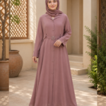 Elegant Women's Coat Style Abaya – Premium Front Button Modest Outerwear