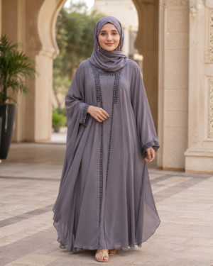 Hooded Kaftan Abaya for Women – Premium Stone Work Style